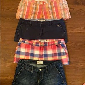 Abercrombie & Fitch Shorts - plaid & blue jean sz4